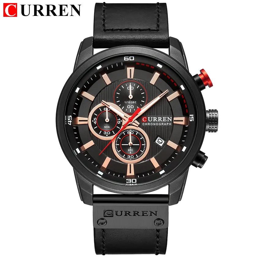 CURREN Fashion Date Quartz Men Watches - VILA DE LUXE