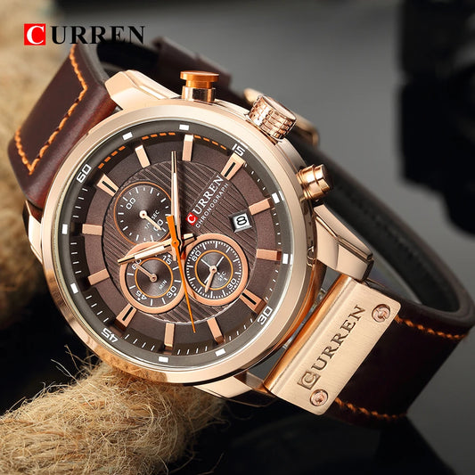 CURREN Fashion Date Quartz Men Watches - VILA DE LUXE