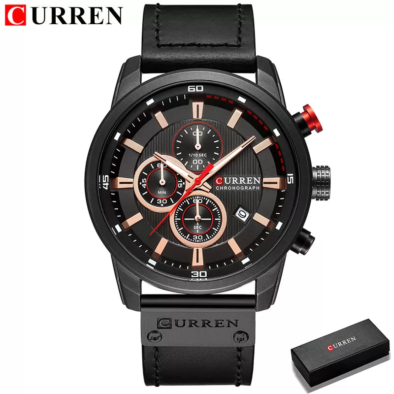 CURREN Fashion Date Quartz Men Watches - VILA DE LUXE