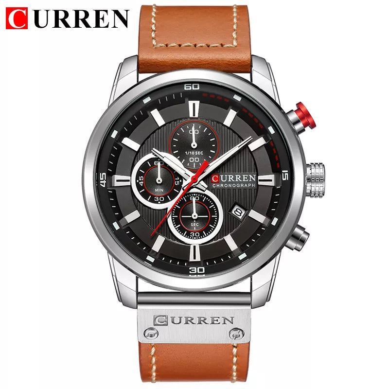 CURREN Fashion Date Quartz Men Watches - VILA DE LUXE