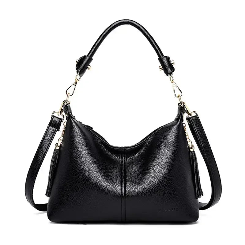 Leather Small Hobos Luxury Handbags Women Bags Designer - VILA DE LUXE