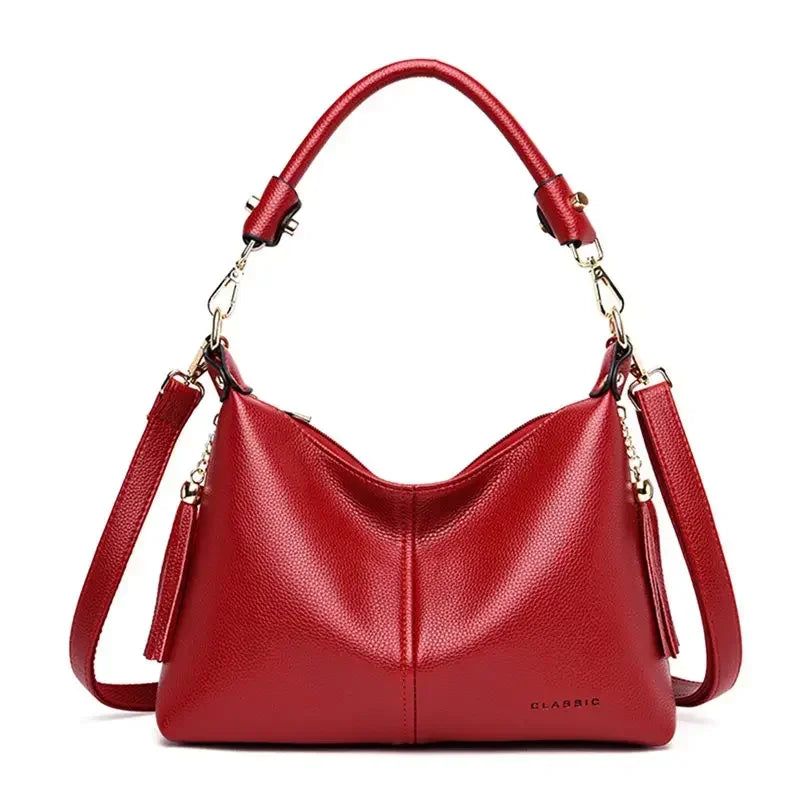 Leather Small Hobos Luxury Handbags Women Bags Designer - VILA DE LUXE