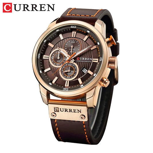 CURREN Fashion Date Quartz Men Watches - VILA DE LUXE