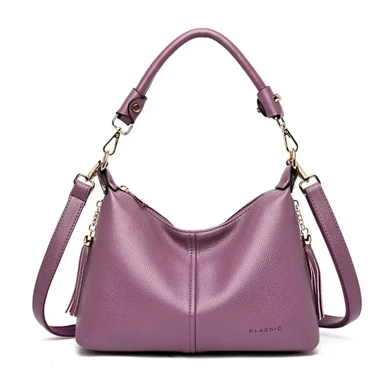Leather Small Hobos Luxury Handbags Women Bags Designer - VILA DE LUXE