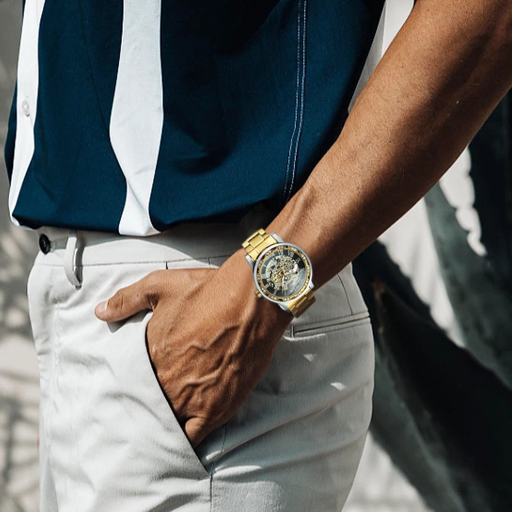 WINNER Transparent Skeleton Mechanical Watch - VILA DE LUXE