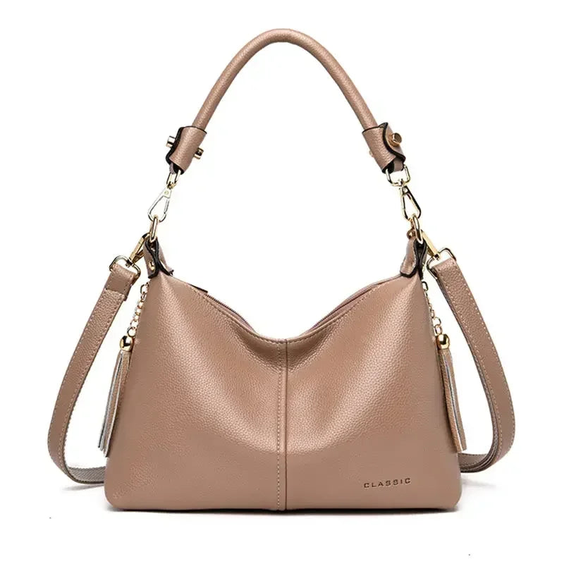 Leather Small Hobos Luxury Handbags Women Bags Designer - VILA DE LUXE