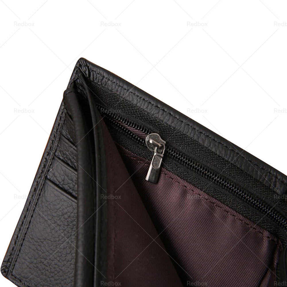 Mens Leather Wallet Cowhide Coin Purse Wallet Multiple Card Slots New AU-4